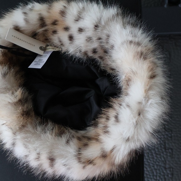 ANTHROPOLOGIE CHEETAH/LEOPARD FUR BUCKET HAT - Picture 3 of 7